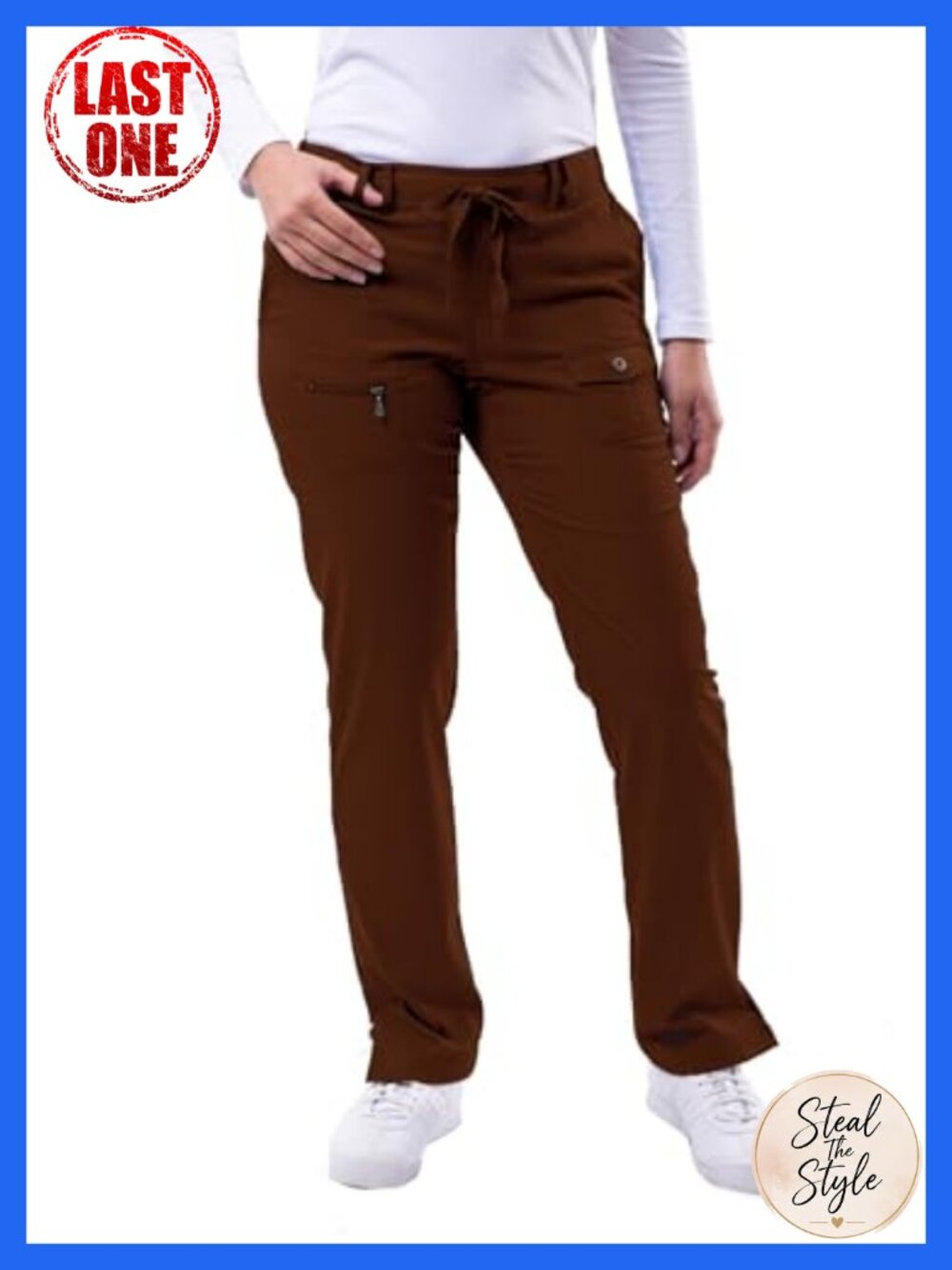 Women's Skinny Leg Yoga Scrub Pants Stretch Medical Workwear